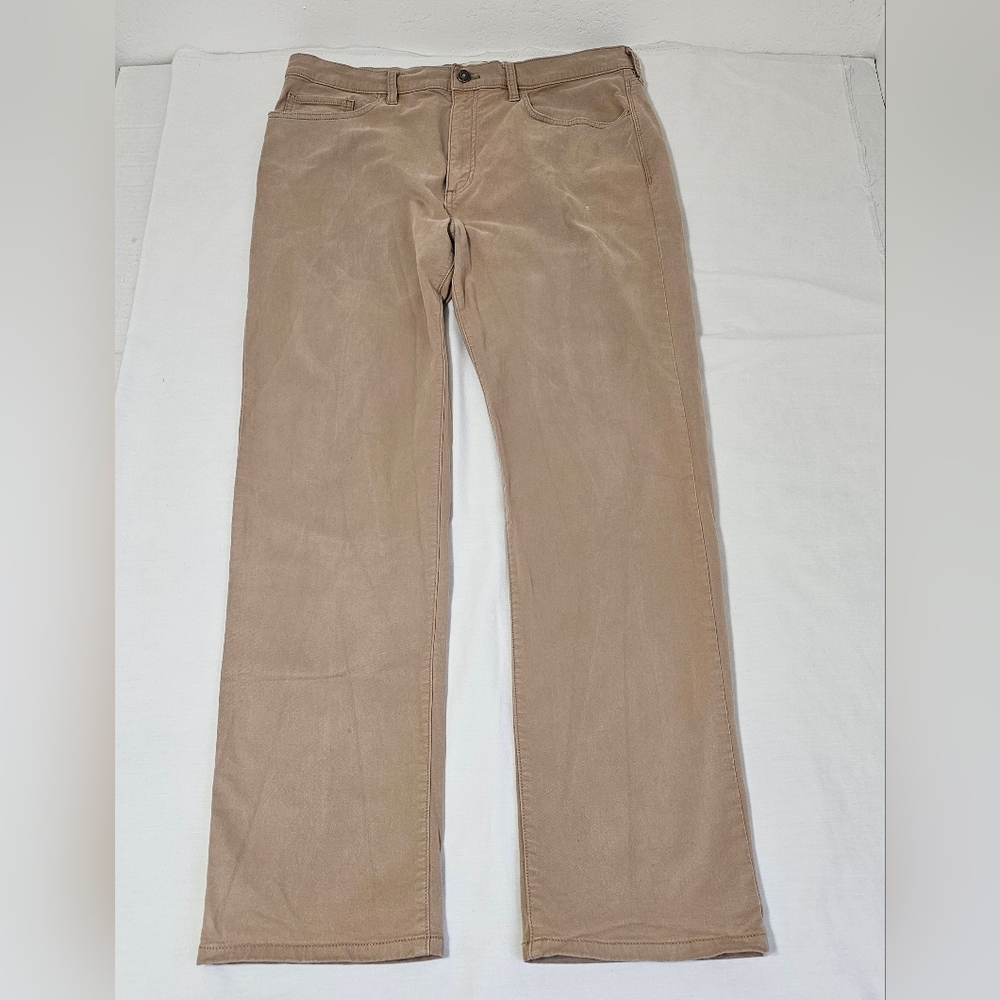 Flint and Tinder Men's Beige Tan Casual Straight Pant 36x32